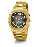 Guess Headliner Multifunction Black Dial Gold Steel Strap Watch For Men - GW0572G2 Buy Now By Guess