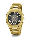 Guess Headliner Multifunction Black Dial Gold Steel Strap Watch For Men - GW0572G2 Buy Now By Guess