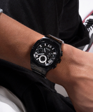 Guess Headliner Multifunction Black Dial Black Steel Strap Watch For Men - GW0572G3 Buy Now By Guess