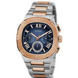 Guess Headliner Multifunction Blue Dial Two Tone Steel Strap Watch For Men - GW0572G4 Buy Now By Guess
