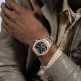 Guess Headliner Multifunction Blue Dial Two Tone Steel Strap Watch For Men - GW0572G4 Buy Now By Guess