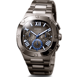 Guess Headliner Quartz Black Dial Grey Steel Strap Watch For Men - GW0572G5 Buy Now By Guess