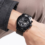 Guess Continental Chronograph Black Dial Black Mesh Strap Watch For Men - GW0582G3 Buy Now By Guess