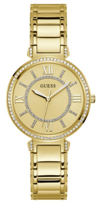 Guess Montage Quartz Gold Dial Gold Steel Strap Watch For Women - GW0588L1 Buy Now By Guess