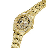 Guess Allara Quartz Gold Dial Gold Steel Strap Watch For Women - GW0604L2 Buy Now By Guess