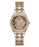 Guess Allara Quartz Rose Gold Dial Rose Gold Steel Strap Watch For Women - GW0604L3 Buy Now By Guess