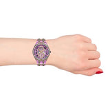 Guess Allara Quartz Purple Dial Purple Steel Strap Watch For Women - GW0604L4 Buy Now By Guess