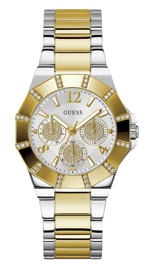 Guess Sunray Multifunction Silver Dial Two Tone Steel Strap Watch for Women - GW0616L2 Buy Now By Guess