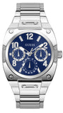 Guess Prodigy Chronograph Blue Dial Silver Steel Strap Watch For Men - GW0624G1 Buy Now By Guess