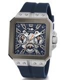 Guess Leo Chronograph Navy Blue Dial Blue Silicone Strap Watch For Men - GW0637G1 Buy Now By Guess