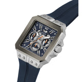Guess Leo Chronograph Navy Blue Dial Blue Silicone Strap Watch For Men - GW0637G1 Buy Now By Guess