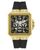 Guess Leo Multifunction Black Dial Black Silicone Strap Watch For Men - GW0637G2 Buy Now By Guess