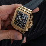 Guess Leo Multifunction Black Dial Black Silicone Strap Watch For Men - GW0637G2 Buy Now By Guess