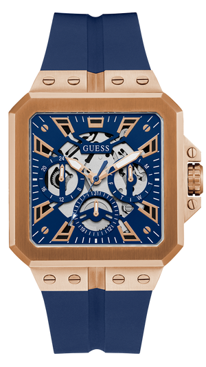 Guess Leo Chronograph Blue Dial Blue Silicone Strap Watch For Men - GW0637G3 Buy Now By Guess