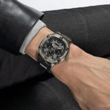 Guess Duke Crystals Black Dial Black Silicone Strap Watch For Men - GW0641G1 Buy Now By Guess