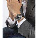 Guess Equity Analog Black Dial Silver Steel Strap Watch For Men - GW0703G1 Buy Now By Guess