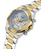 Guess Equity Analog Blue Dial Two Tone Steel Strap Watch For Men - GW0703G3 Buy Now By Guess