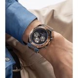 Guess Equity Multifunction Black Dial Two Tone Steel Strap Watch For Men - GW0703G4 Buy Now By Guess