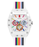 Guess Phoenix Analog White Dial White Silicone Strap Watch for Men - GW0720G1 Buy Now By Guess