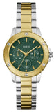 Guess Mist Analog Green Dial Two Tone Steel Strap Watch For Women - GW0723L1 Buy Now By Guess
