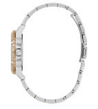 Guess Mist Analog Maroon Dial Two Tone Steel Strap Watch For Women - GW0723L2 Buy Now By Guess