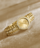 Guess Gala Diamonds Gold Dial Gold Steel Strap Watch for Women - GW0401L2 Buy Now By Guess