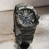 Guess Headliner Quartz Black Dial Grey Steel Strap Watch For Men - GW0572G5 Buy Now By Guess