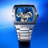 Guess Phoenix Multifunction Blue Dial Silver Steel Strap Watch For Men - GW0456G5 Buy Now By Guess