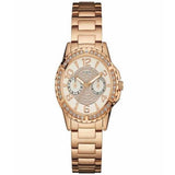 Guess Sassy Quartz White Dial Rose Gold Steel Strap Watch For Women - W0705L3 Buy Now By Guess