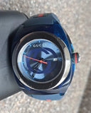Gucci Sync XXL Quartz Blue Dial Blue Rubber Strap Watch For Men - YA137104 Buy Now By Gucci