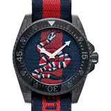 Gucci Dive Blue & Red Dial Blue & Red Nylon Strap Watch For Men - YA136214 Buy Now By Gucci