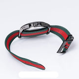 Gucci Dive Green & Red Dial Green & Red Nylon Strap Watch For Men - YA136216 Buy Now By Gucci