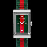 Gucci G-Frame Mother of Pearl Dial Two Tone Nylon Strap Watch For Women - YA147404 Buy Now By Gucci