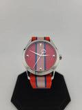 Gucci G Timeless Quartz Red Dial Two Tone NATO Strap Watch For Men - YA1264070 Buy Now By Gucci