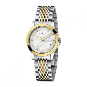 Gucci G Timeless Silver Dial Two Tone Steel Strap Watch For Women - YA126511 Buy Now By Gucci