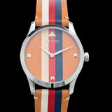 Gucci G Timeless Quartz Brown Dial Brown Leather Strap Watch For Men - YA1264078 Buy Now By Gucci