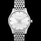 Gucci G Timeless Quartz Silver Dial Silver Steel Strap Watch For Women - YA1264153 Buy Now By Gucci