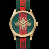 Gucci G Timeless Quartz Green & Red Dial Green & Red NATO Strap Watch For Men - YA126487A Buy Now By Gucci