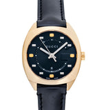 Gucci GG2570 Quartz Black Dial Black Leather Strap Watch For Women - YA142408 Buy Now By Gucci