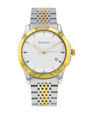Gucci G Timeless Silver Dial Two Tone Steel Strap Watch For Men - YA126409 Buy Now By Gucci