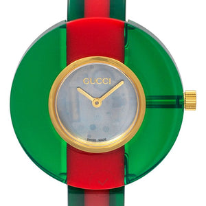 Gucci Vintage Web Mother of Pearl Dial Two Tone Plastic Strap Watch For Women - YA143403 Buy Now By Gucci