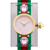 Gucci Vintage Web Pink Mother of Pearl Dial Two Tone Plastic Strap Watch For Women - YA143525 Buy Now By Gucci