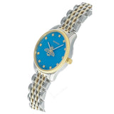 Gucci G Timeless Quartz Blue Dial Two Tone Steel Strap Watch For Women - YA1265029 Buy Now By Gucci