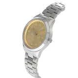 Gucci G Timeless Quartz Gold Dial Silver Steel Strap Watch for Women - YA1265035 Buy Now By Gucci
