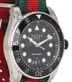 Gucci Dive Black Dial Red & Green Nylon Strap Watch For Men - YA136209 Buy Now By Gucci