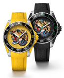Gucci Dive Tiger Yellow Dial Yellow Rubber Strap Watch For Men - YA136317 Buy Now By Gucci