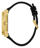 Guess Asteria Multifunction Gold Dial Black Rubber Strap Watch For Women - GW0620L2 Buy Now By Guess