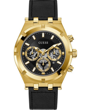 Guess Continental Black Dial Black Rubber Strap Watch for Men - GW0262G2 Buy Now By Guess