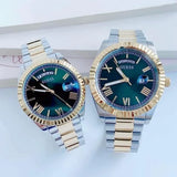 Guess Luna Quartz Green Dial Two Tone Steel Strap Watch For Women - GW0308L5 Buy Now By Guess