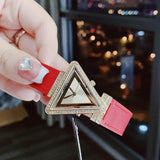 Guess Fame Quartz Gold Dial Red Leather Strap Watch For Women - GW0504L2 Buy Now By Guess